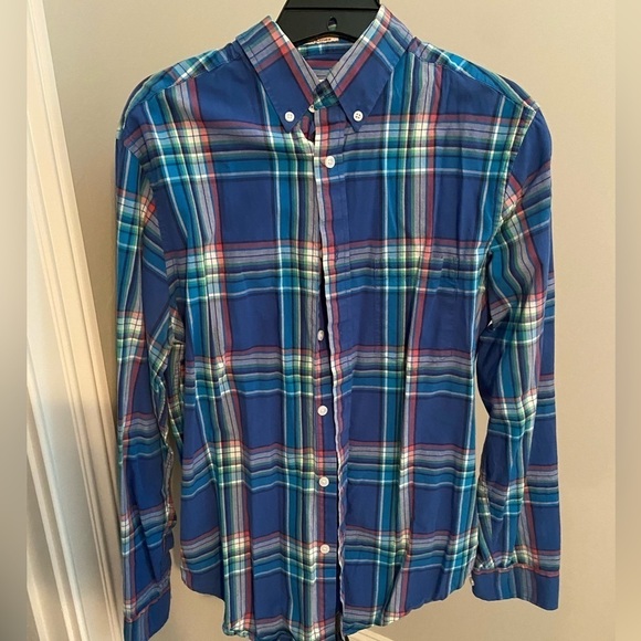 Merona men’s size small plaid button up - Picture 1 of 5